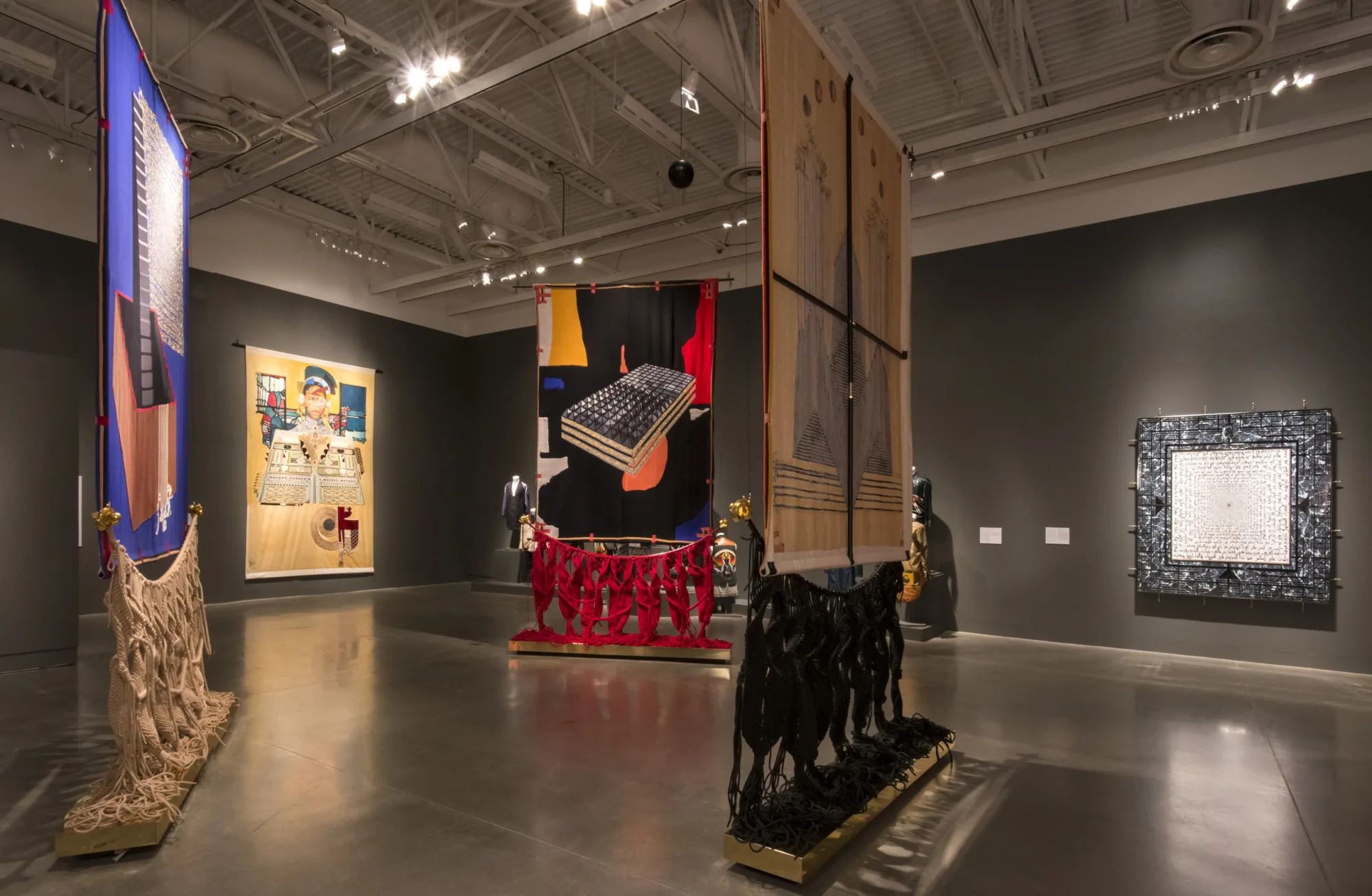 Installation view — Malcolm’s Smile, 2015, wool, cotton and aluminium, commissioned by the Frye Art Museum, Seattle